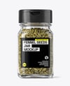 Clear Glass Jar with Fennel Seeds Mockup