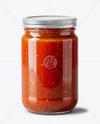 Jar with Marinara Sauce Mockup