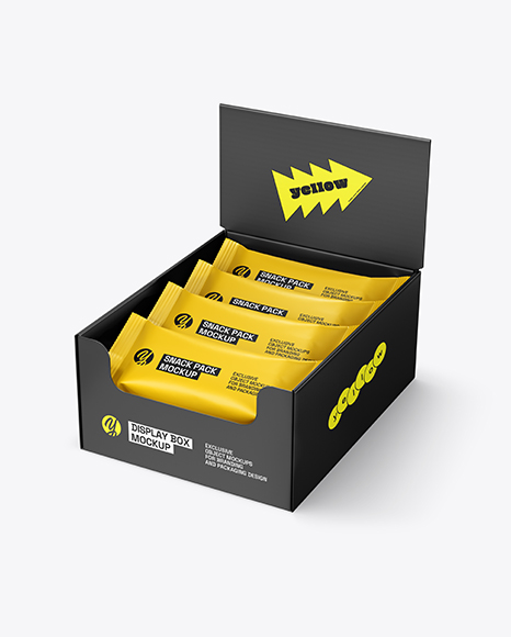 Display Box with Snacks Mockup