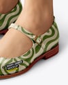 Pair of Mary Janes on Woman's Legs Mockup