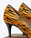 Pair of Pumps with Shoe Box Mockup