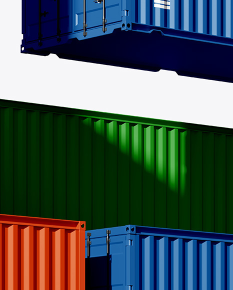 Shipping Container with Slings Mockup