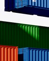 Shipping Container with Slings Mockup