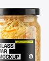 Clear Glass Jar with Sauerkraut Mockup