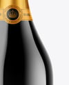 Dark Glass Champagne Bottle Mockup