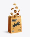 Kraft Bag with Cookie Mockup