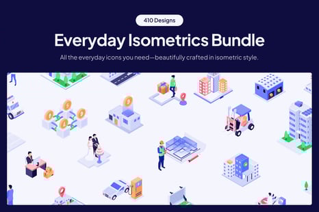 Everyday Isometric Icons Bundle - Graphics