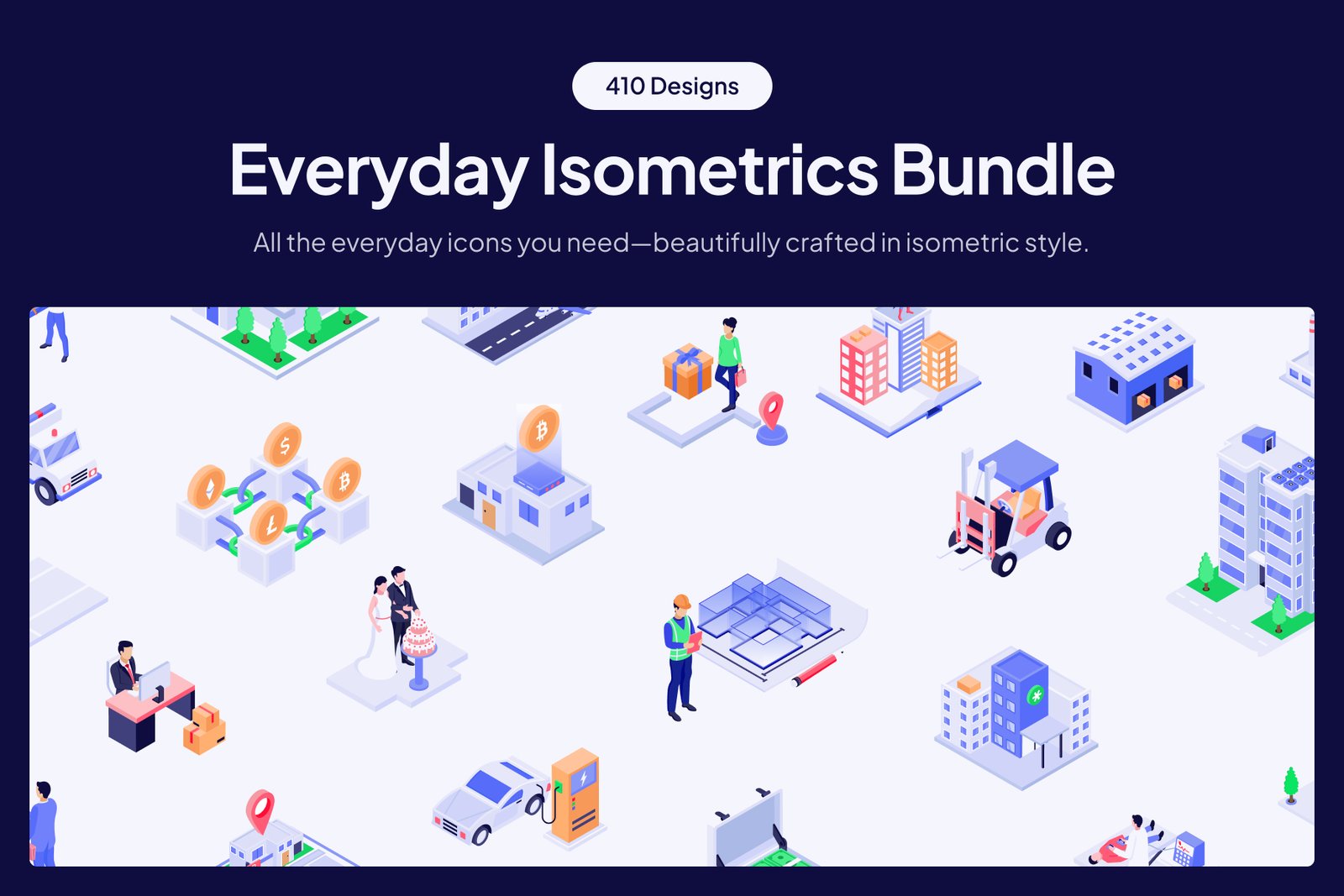 Everyday Isometric Icons Bundle