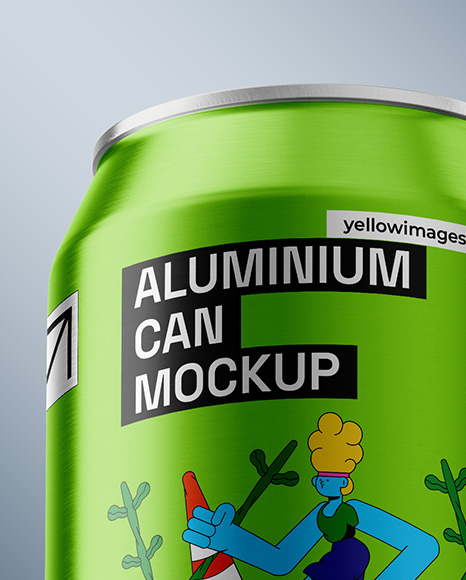 12oz Aluminium Can on the Block Mockup