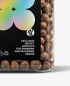 Square Plastic Jar with Whole Allspice Mockup
