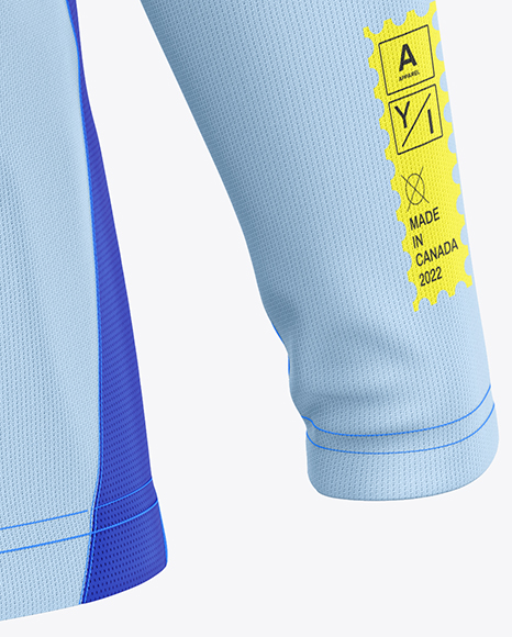 Training Short Sleeve Jersey Mockup - Back Half Side View