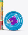 Five Glossy Tin Cans Mockup