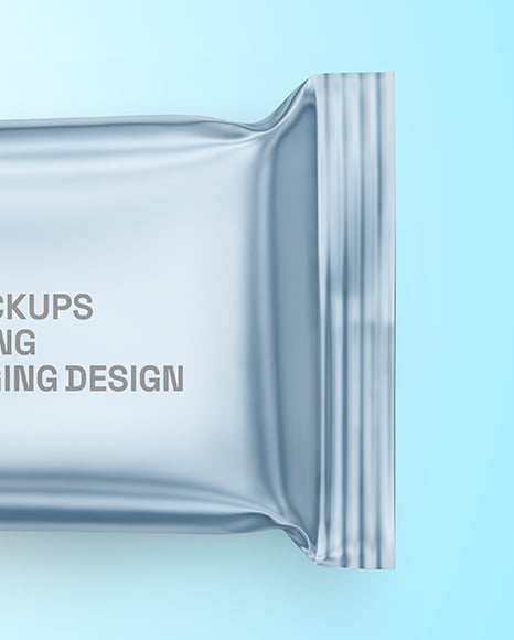 Matte Metallic Snack Package Mockup