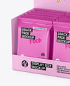 Display Box with Matte Snacks Mockup