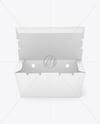Opened Paper Food Box Mockup