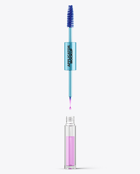 Metallic Hairoil Applicator Tube Mockup