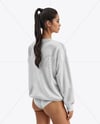 Young Woman Wearing a Sweatshirt Mockup