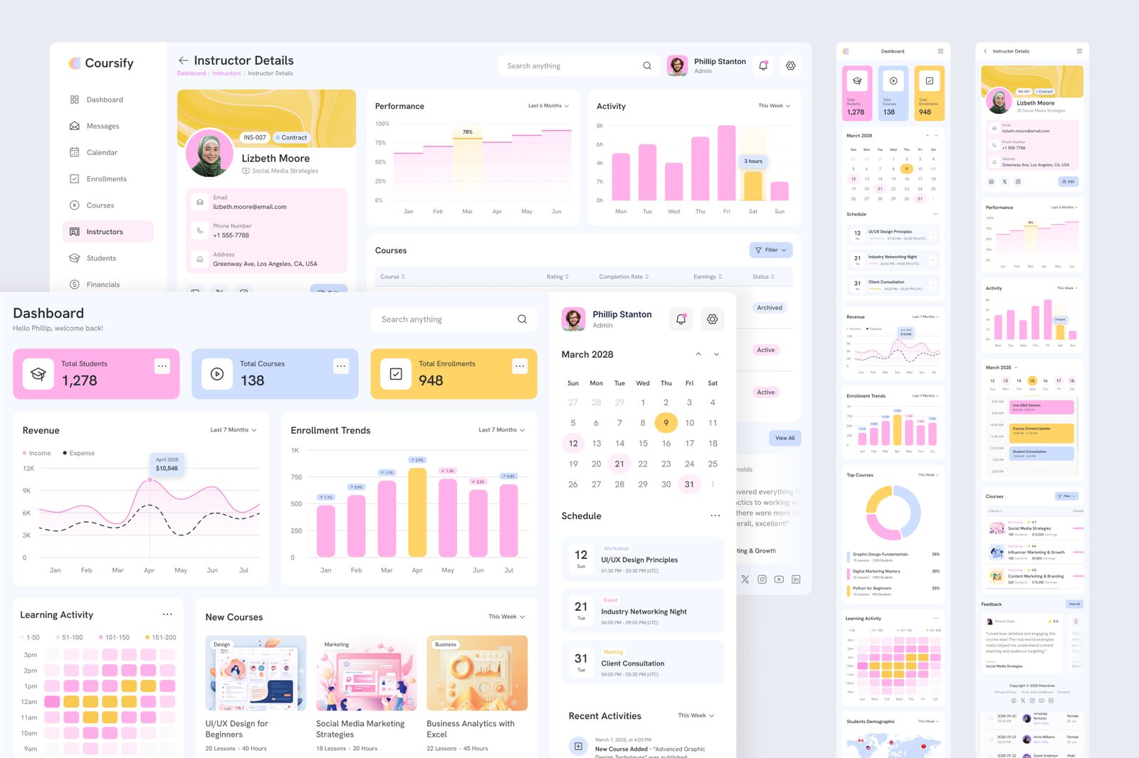 Coursify - Learning Management System Dashboard