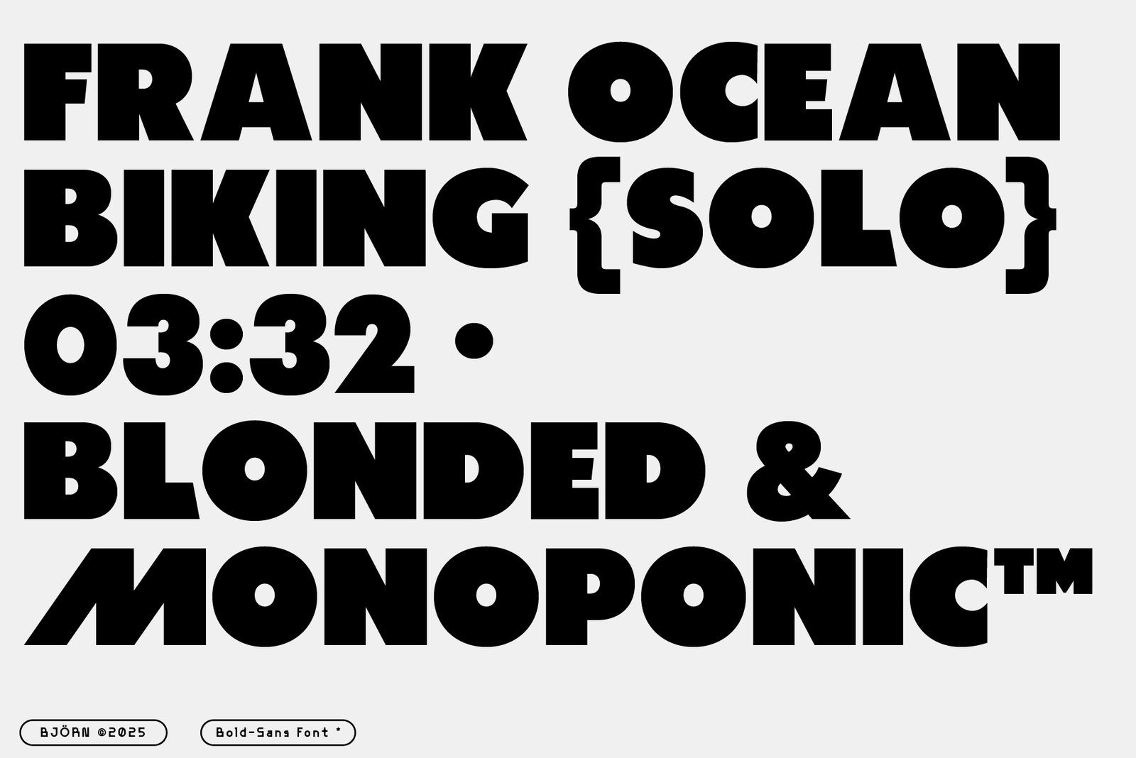 BJÖRN Bold Sans Serif