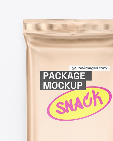 Matte Metallic Snack Package Mockup