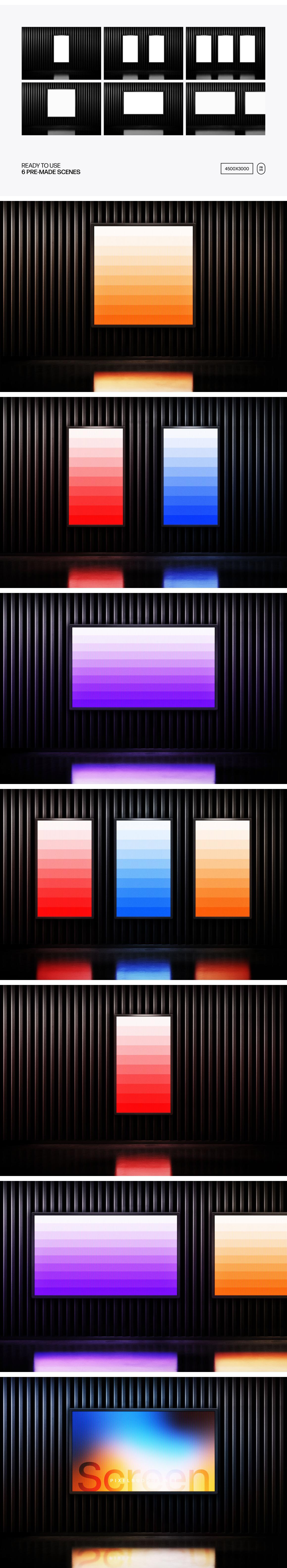 Glowing Screen Mockups Set