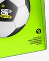 Corrugated Box With Soccer Ball Mockup