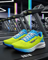 Pair of Running Shoes on Treadmill Mockup