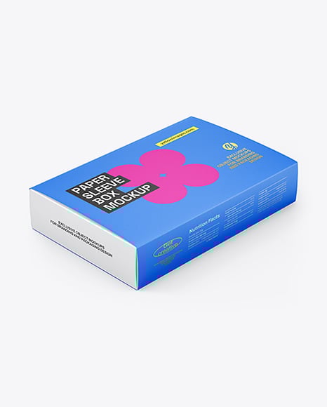 Paper Box in Paper Sleeve Mockup
