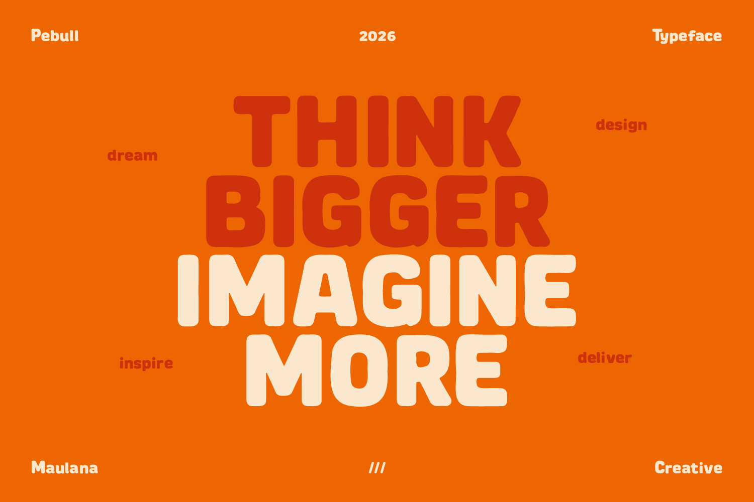 Pebull Playful Rounded Display Font