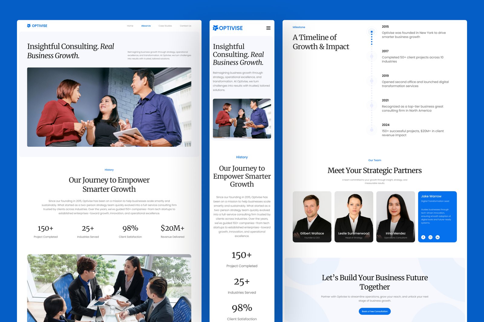 Optivise - Business Consulting Website