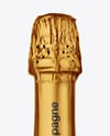 Clear Glass Red Champagne Bottle Mockup