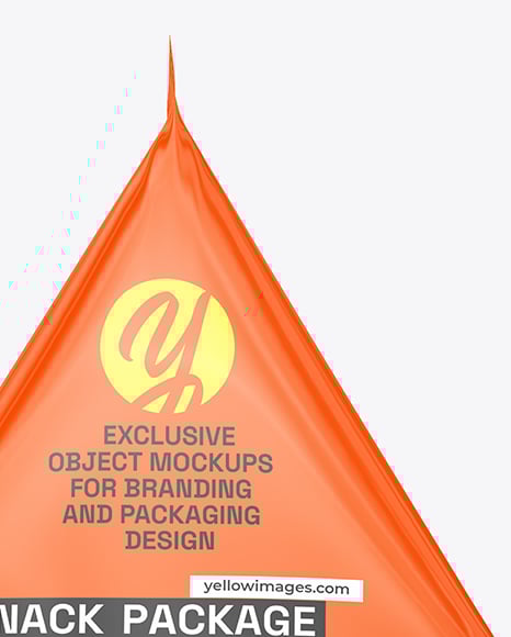 Glossy Triangular Package Mockup