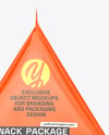 Glossy Triangular Package Mockup
