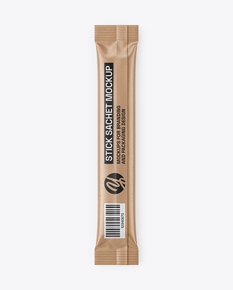 Kraft Stick Sachet Mockup - Tea sachet mockup