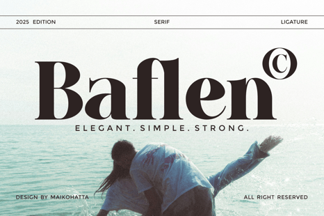 Baflen Modern Serif Typeface - Fonts