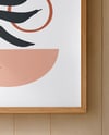 Poster with a Wooden Frame in a Living Room Mockup