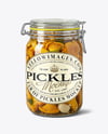 Jar with Chanterelles Mushrooms Mockup