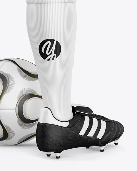 Full Soccer Kit w/ Mannequin Mockup - Back Half Side View