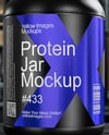 Black Protein Jar Mockup