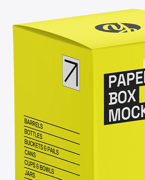 Paper Box Mockup – Half Side View