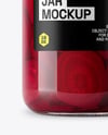 Clear Glass Jar with Pickled Beets Mockup