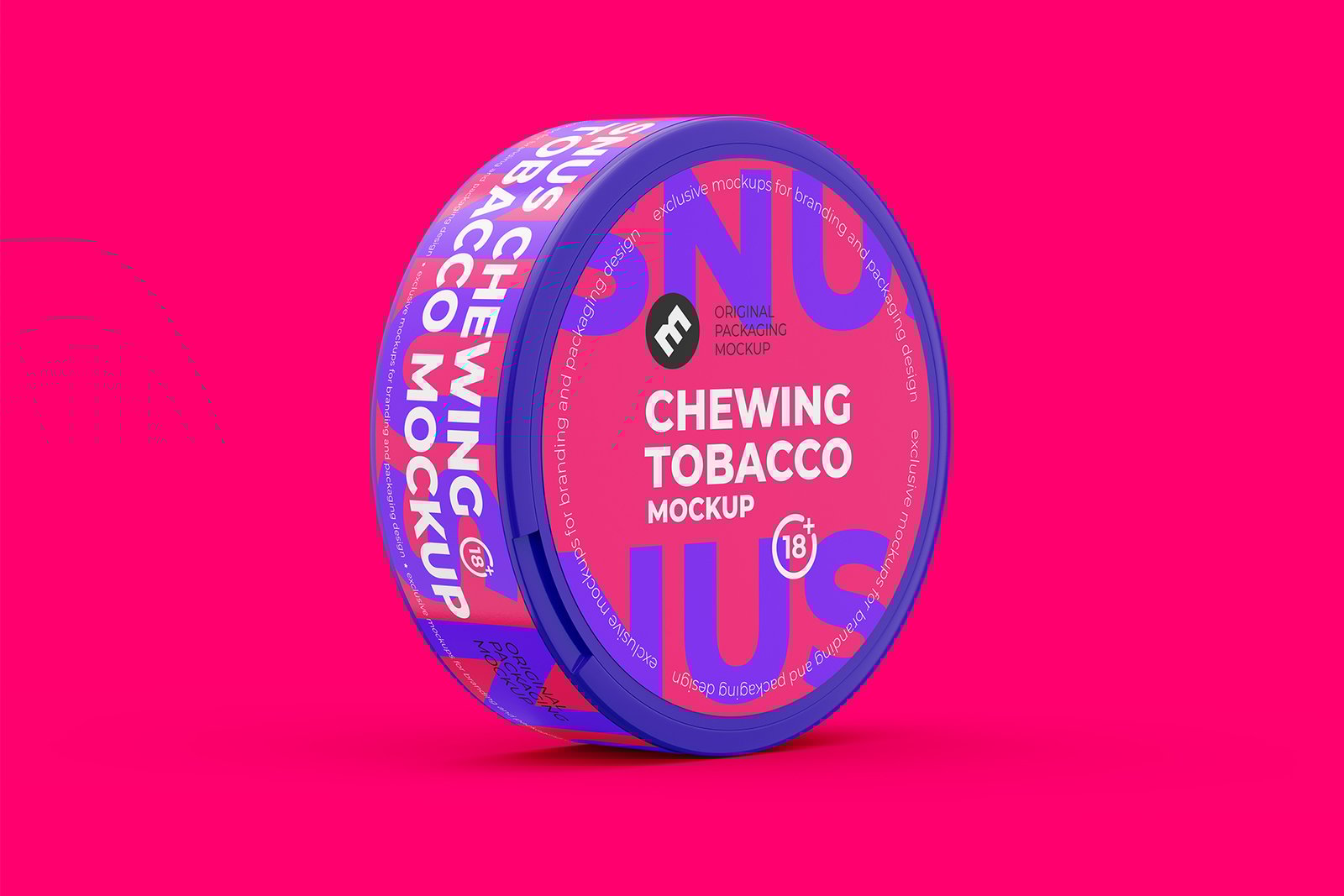 Snus Chewing Tobacco Can Mockup. With One Lock