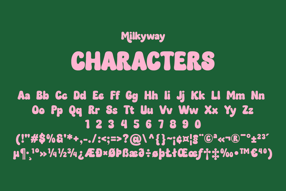 Milkyway - Bubbly Bold Font