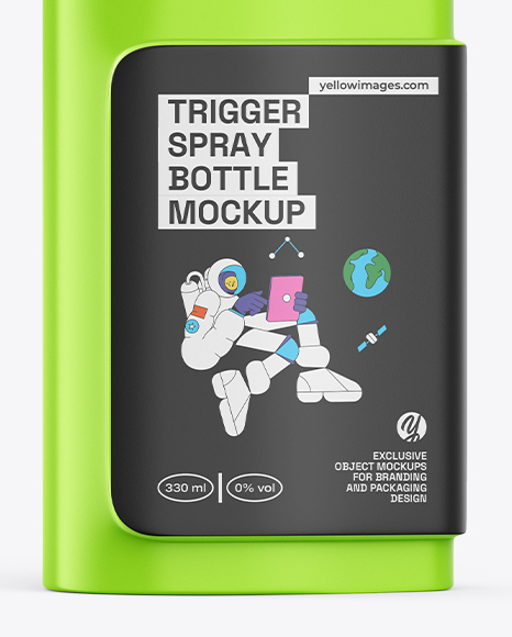Matte Trigger Spray Bottle Mockup