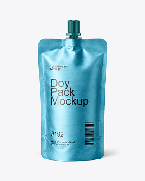 Metallic Doy Pack Mockup - Packaging mockups