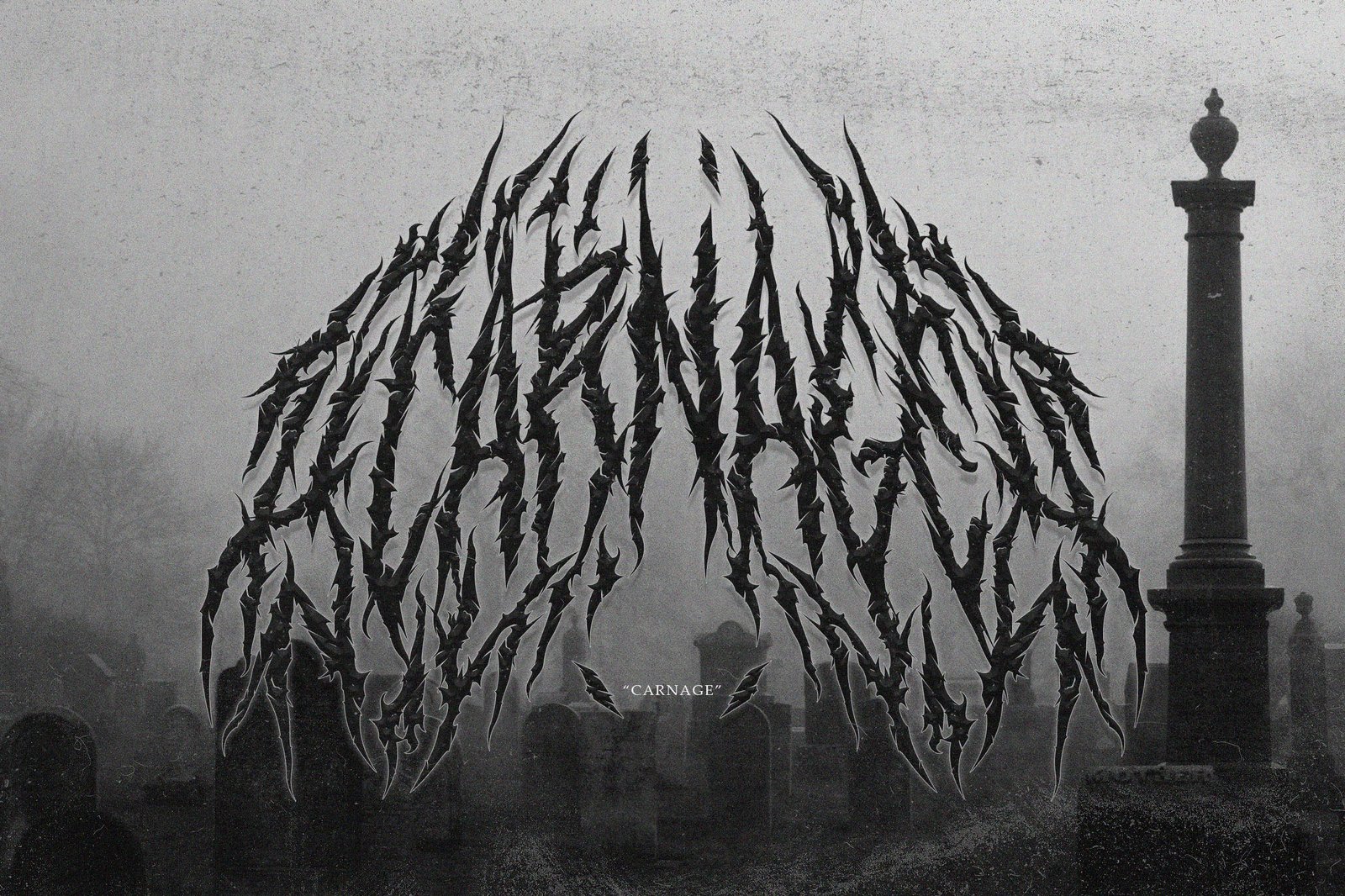 Syndrome – Condensed Black Metal Font