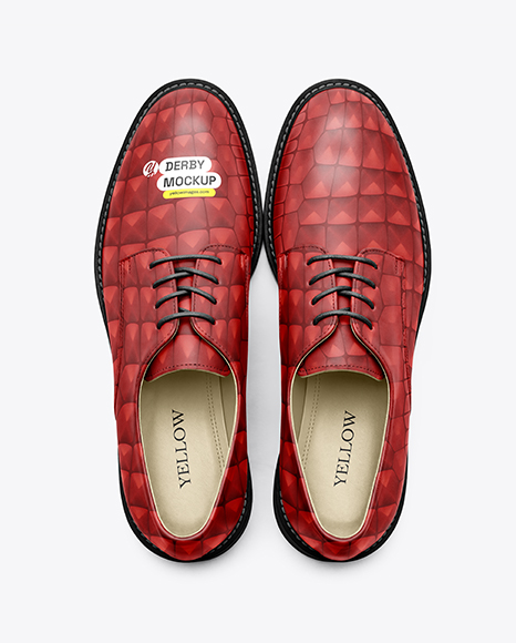 Pair of Women's Derby Shoes Mockup