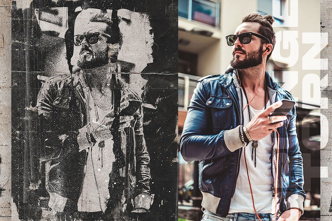 Grunge Torn Photo Effect