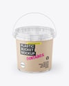 Clear Plastic Bucket with Handle Mockup