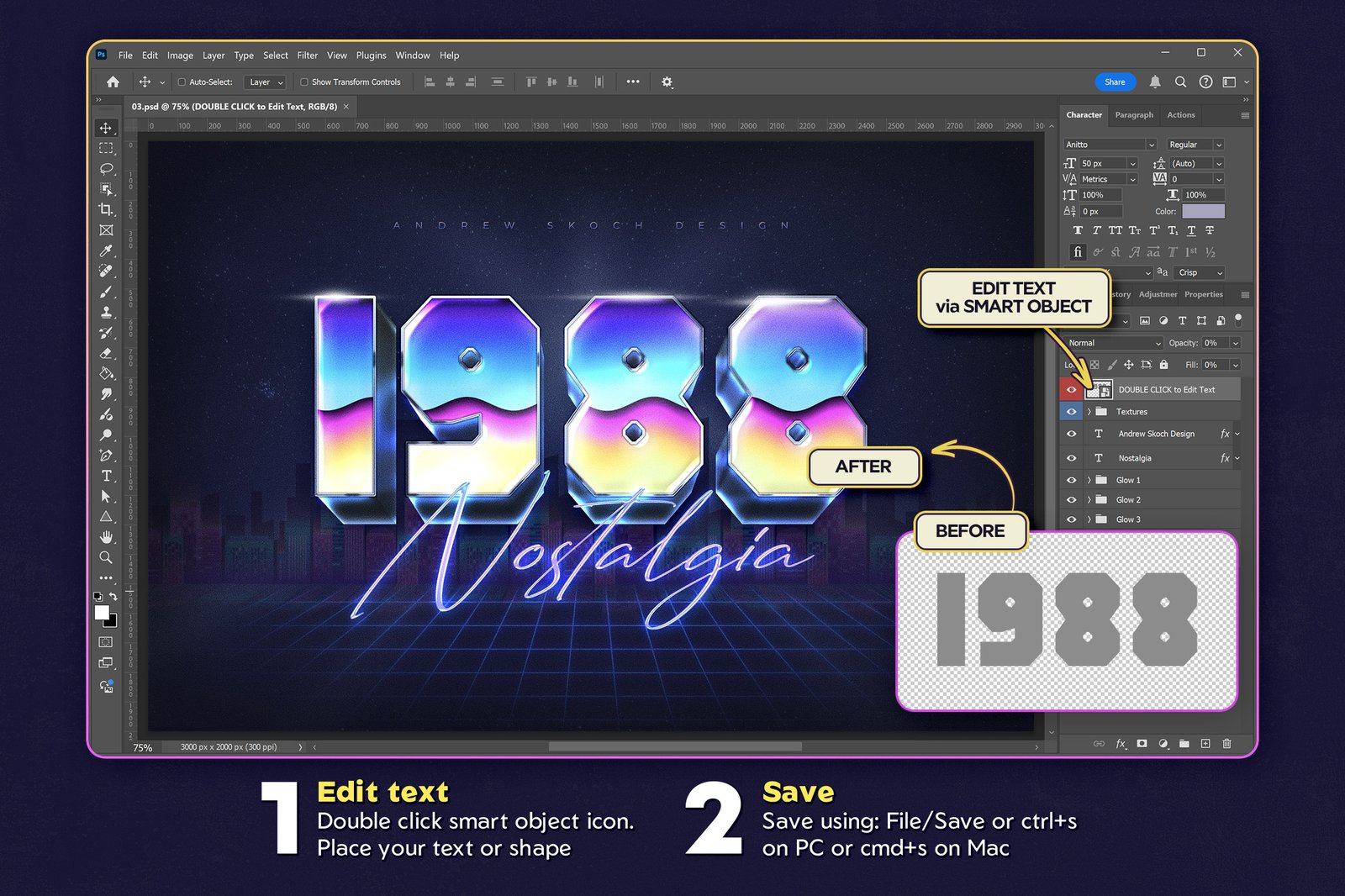 80s Text Effects
